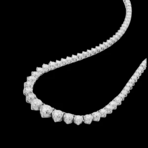 14K White Gold Riviera