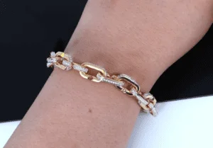 David Yurman 18k Yellow Gold Pave Diamond Bracelet